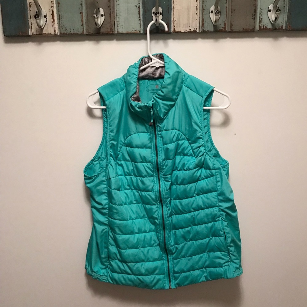 Blue puffer vest